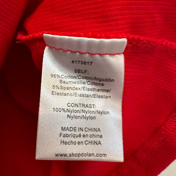 Anthropologie DOLAN Left Coast Tulle Sleeve Tank Top Blouse Red Chic Size XL - Picture 9 of 11